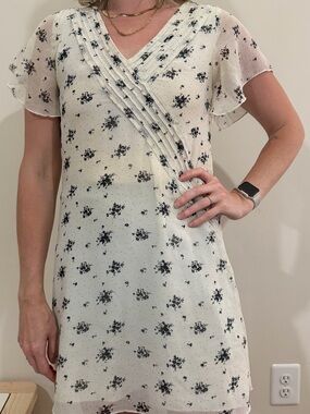 Urban Outfitters Cream Floral Mini Dress